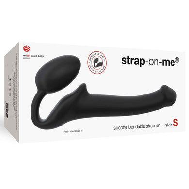 Strap-On-Me Semi-Realistic Bendable Silicone Strap-On- Black