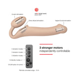 Strap-On-Me Rechargeable Remote-Controlled Silicone Vibrating Bendable Strap-On- Vanilla