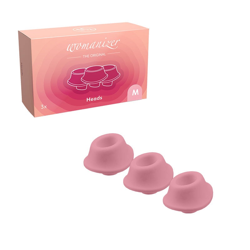 Womanizer 3-Pack Type A Replacement Stimulation Heads- Rose