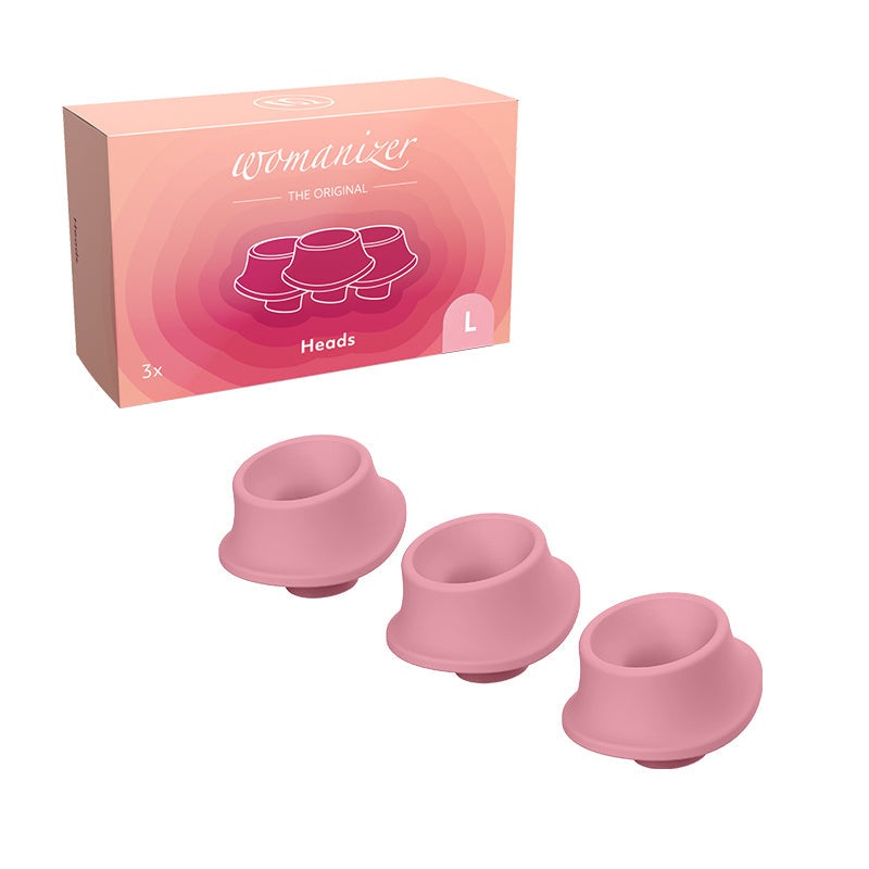 Womanizer 3-Pack Type A Replacement Stimulation Heads- Rose