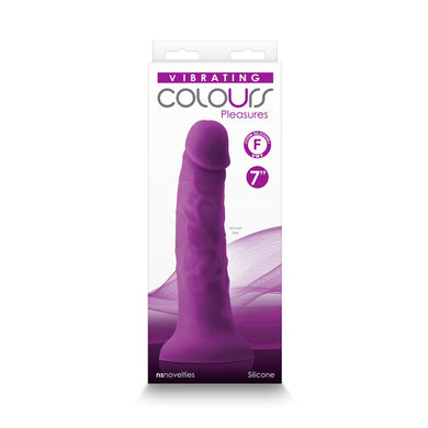 Colours Pleasures 7 in. Vibrating Dildo- Purple