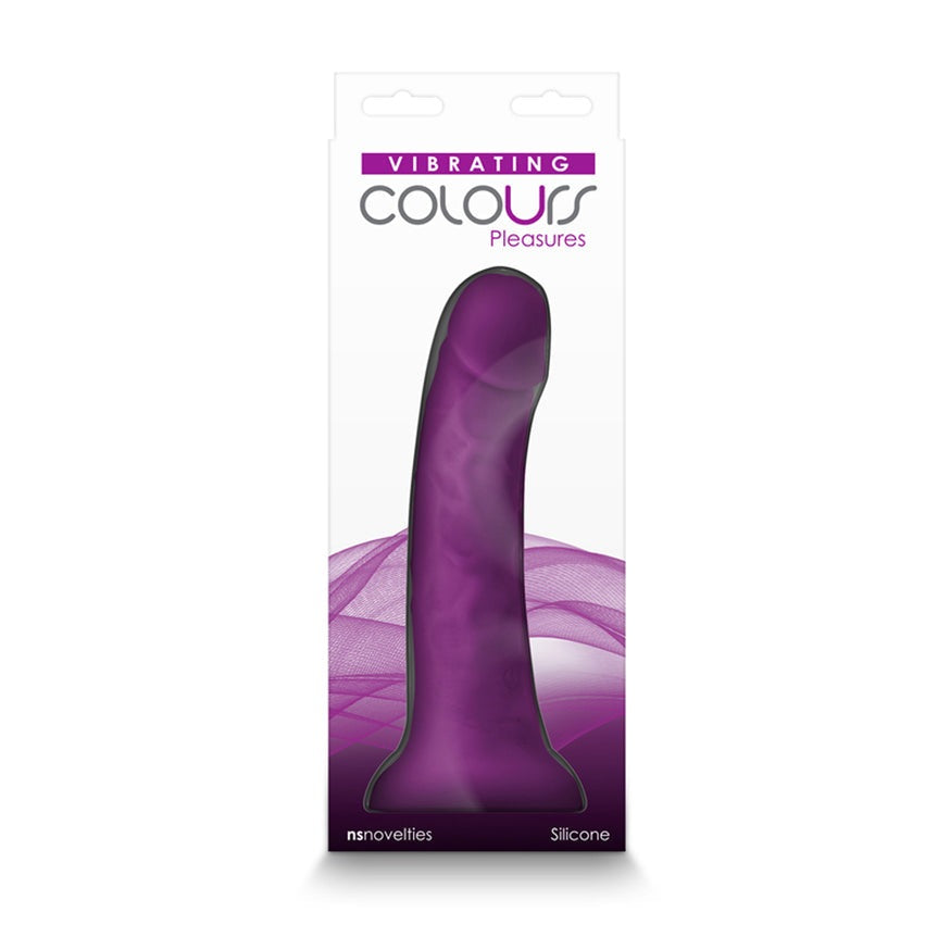 Colours Pleasures 7 in. Vibrating Dildo- Purple