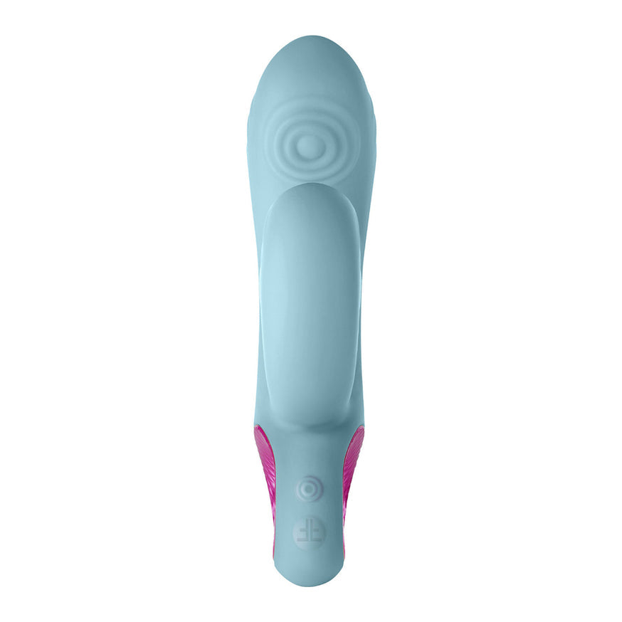 FemmeFunn Cora Thumping Dual Stimulation Vibrator Light Blue