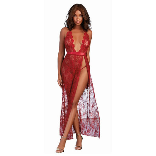 Dreamgirl Lace Gown & G-String Garnet