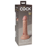 King Cock Elite 6 in. Dual Density Silicone Cock Realistic Dildo With Suction Cup- Beige