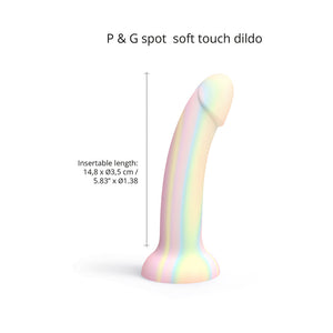 Love to Love Dildolls Fantasia Glow in the Dark 7 in. Silicone Dildo Pastels