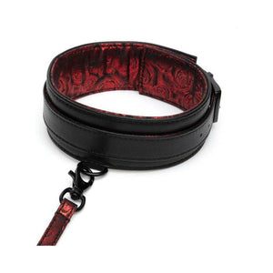 Fifty Shades of Grey Sweet Anticipation Faux Leather Adjustable Reversible Collar & Lead Red/Black