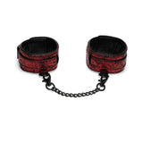 Fifty Shades of Grey Sweet Anticipation Faux Leather Adjustable Reversible Ankle Cuffs Red/Black