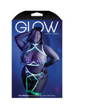 Fantasy Lingerie Glow In A Trance Harness Bra, Garter Belt