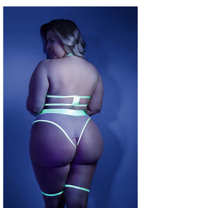 Fantasy Lingerie Glow In A Trance Crotchless Teddy