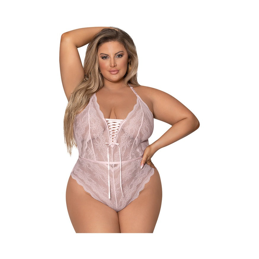 Magic Silk Seabreeze Teddy With Snap Crotch- Blush