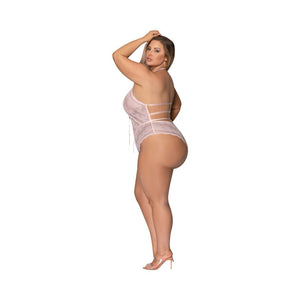 Magic Silk Seabreeze Teddy With Snap Crotch- Blush