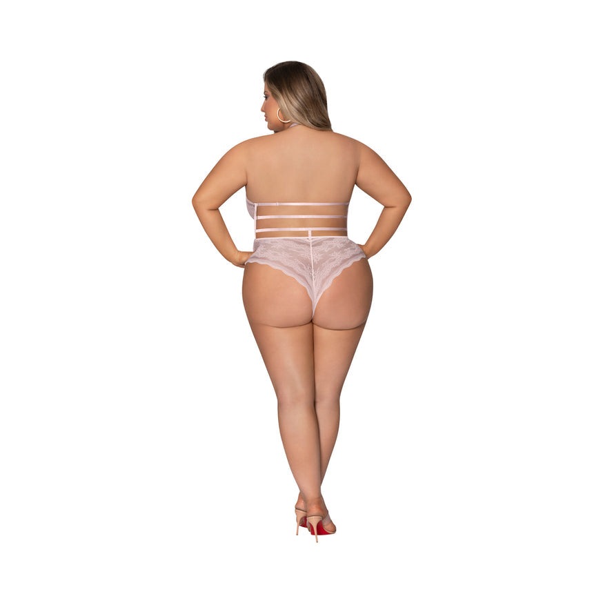 Magic Silk Seabreeze Teddy With Snap Crotch- Blush