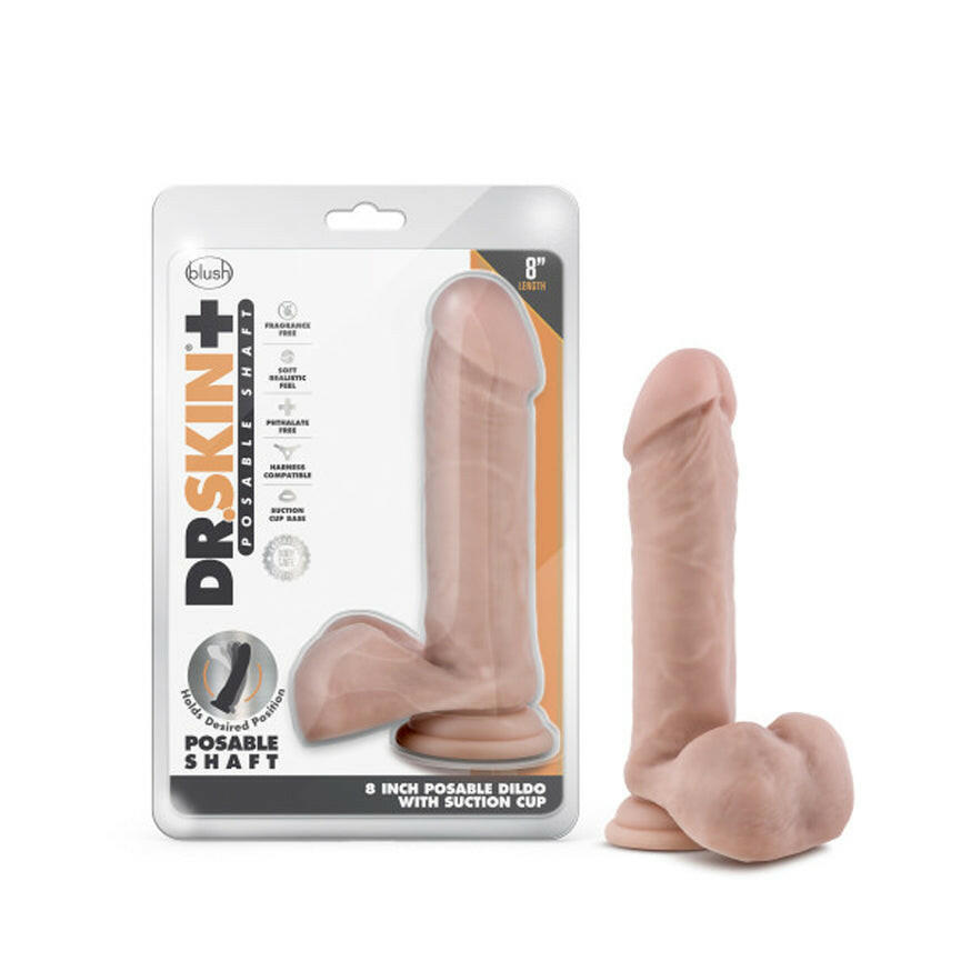 Dr. Skin Plus Realistic 8in. Triple Density Posable Dildo