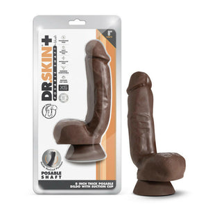 Dr. Skin Plus Thick 8in. Triple Density Posable Dildo