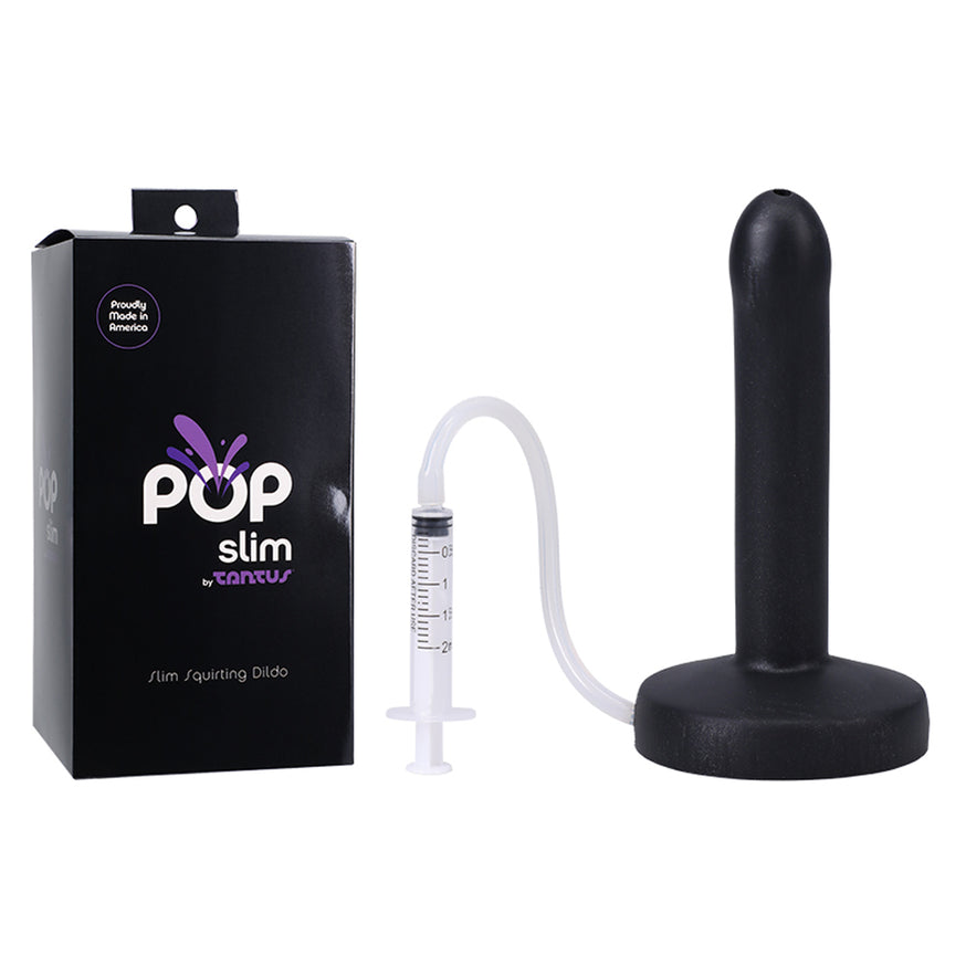 Tantus POP Slim Squirting Dildo- Midnight