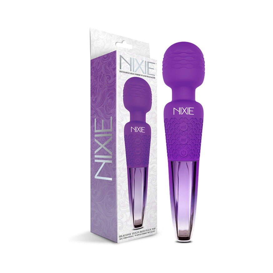 Nixie Rechargeable Wand Massager Ombre Metallic- Various Colours