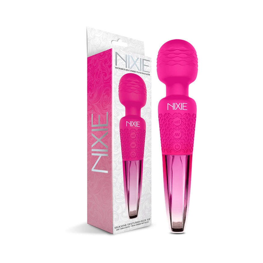 Nixie Rechargeable Wand Massager Ombre Metallic- Various Colours