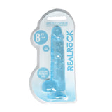 RealRock Crystal Clear Realistic Dildo With Balls- Blue