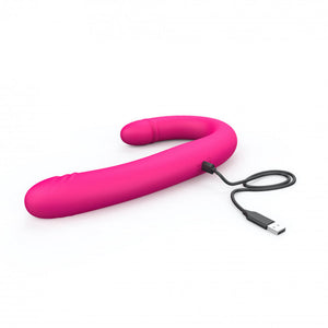 Dorcel Orgasmic Double Do Thrusting & Vibrating Double Dildo- Pink