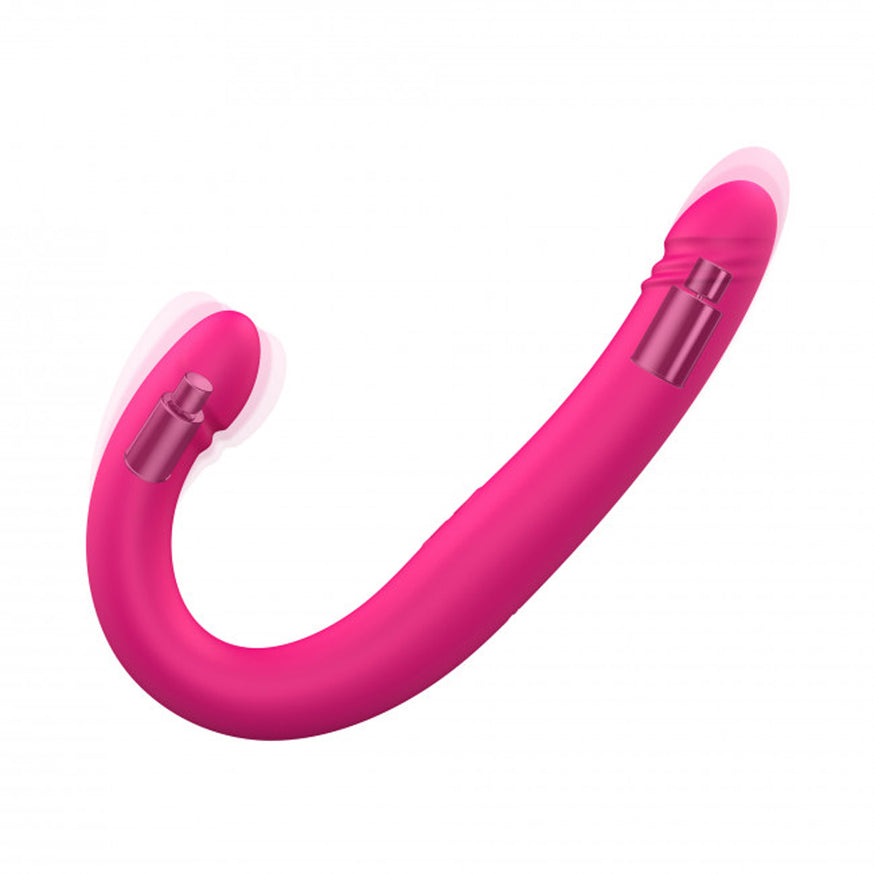 Dorcel Orgasmic Double Do Thrusting & Vibrating Double Dildo- Pink