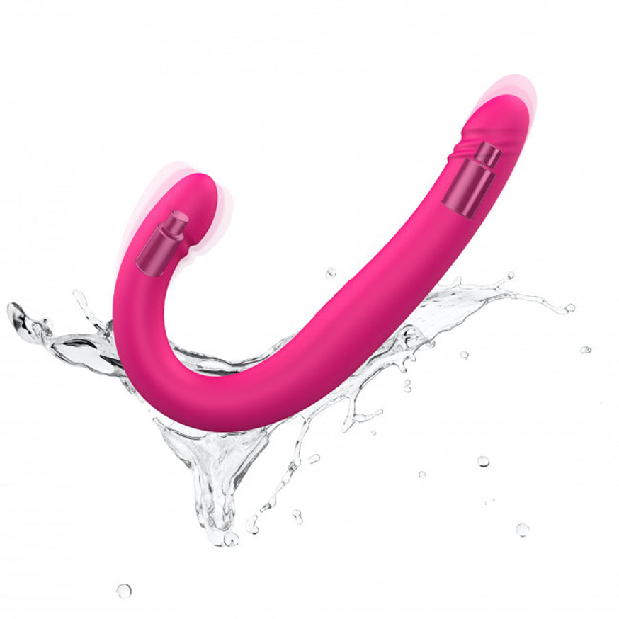 Dorcel Orgasmic Double Do Thrusting & Vibrating Double Dildo- Pink