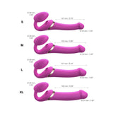 Strap-On-Me Rechargeable Remote-Controlled Multi Orgasm Bendable Strap-On Fuchsia S