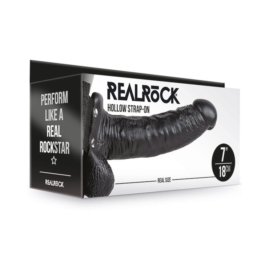 RealRock Realistic Hollow Strap-On- With Balls