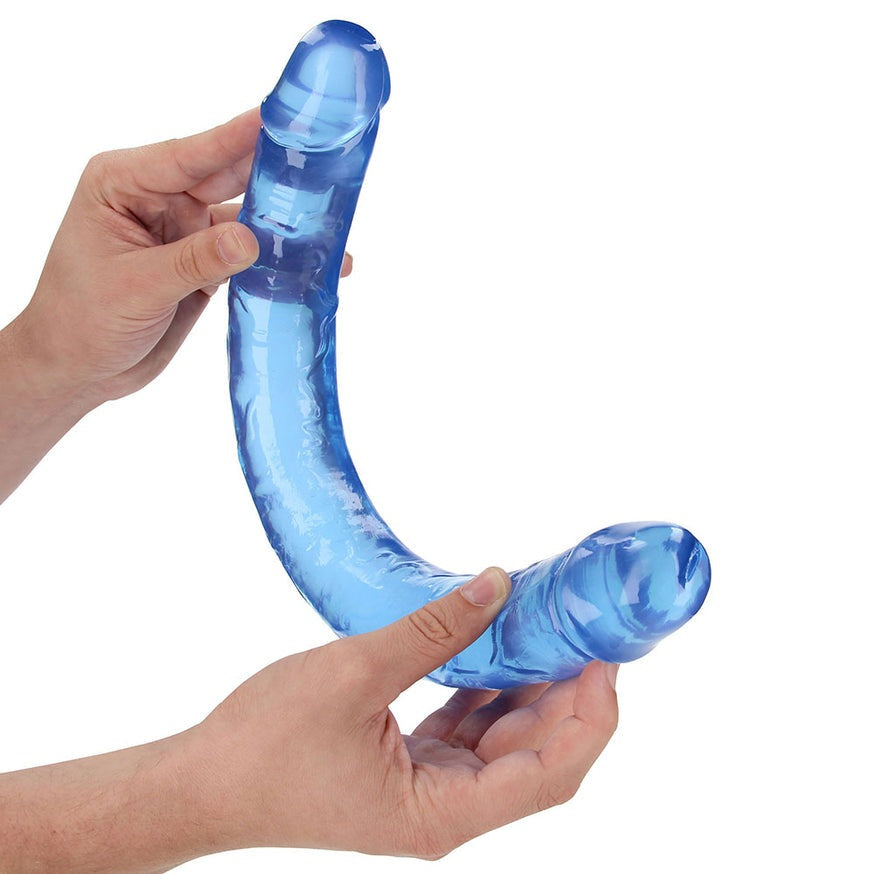 RealRock Crystal Clear Double Dong 13in, 18in. Dual-Ended Dildo