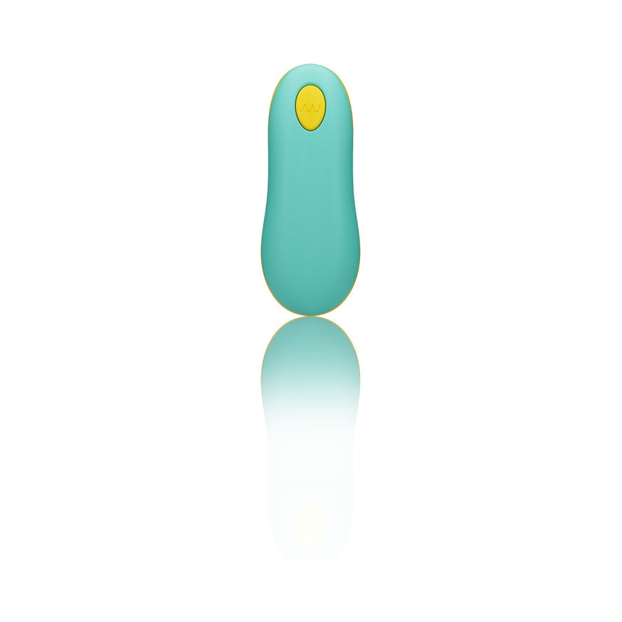 ROMP Cello Rechargeable Remote-Controlled Silicone G-Spot Egg Vibrator- Light Teal