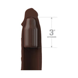 Fantasy X-tensions Elite 9 in. Silicone Mega Extension Sleeve with 3 in. Extender- Brown