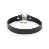 Ple'sur PVC Collar With Heart Lock & Key- Black