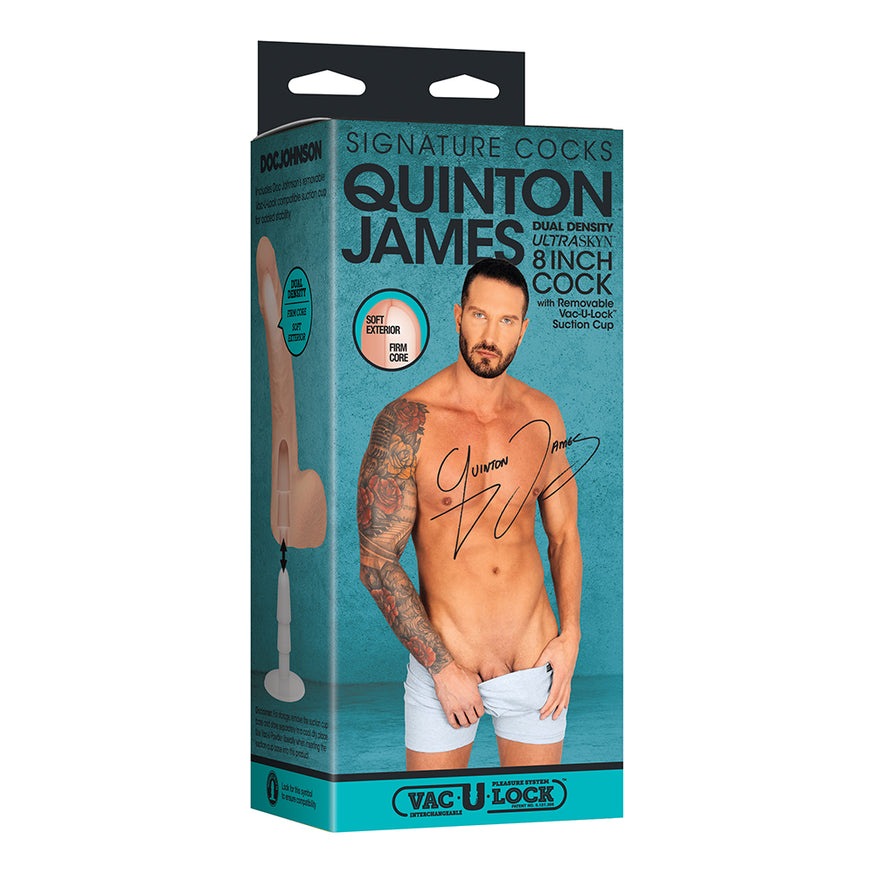 Signature Cocks Quinton James 8 in. Dual-Density Dildo