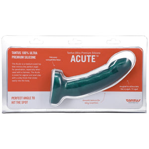 Tantus Acute 5.5 in. Curved Dildo Medium-Firm- Emerald