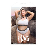 Vibes Drippin' Iridescent Strappy One-Shoulder Top & Panty