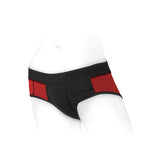 SpareParts Tomboi Nylon Briefs Harness- Red/Black