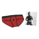 SpareParts Tomboi Nylon Briefs Harness- Red/Black