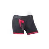 SpareParts Tomboii Nylon Boxer Briefs Harness- Black/Red