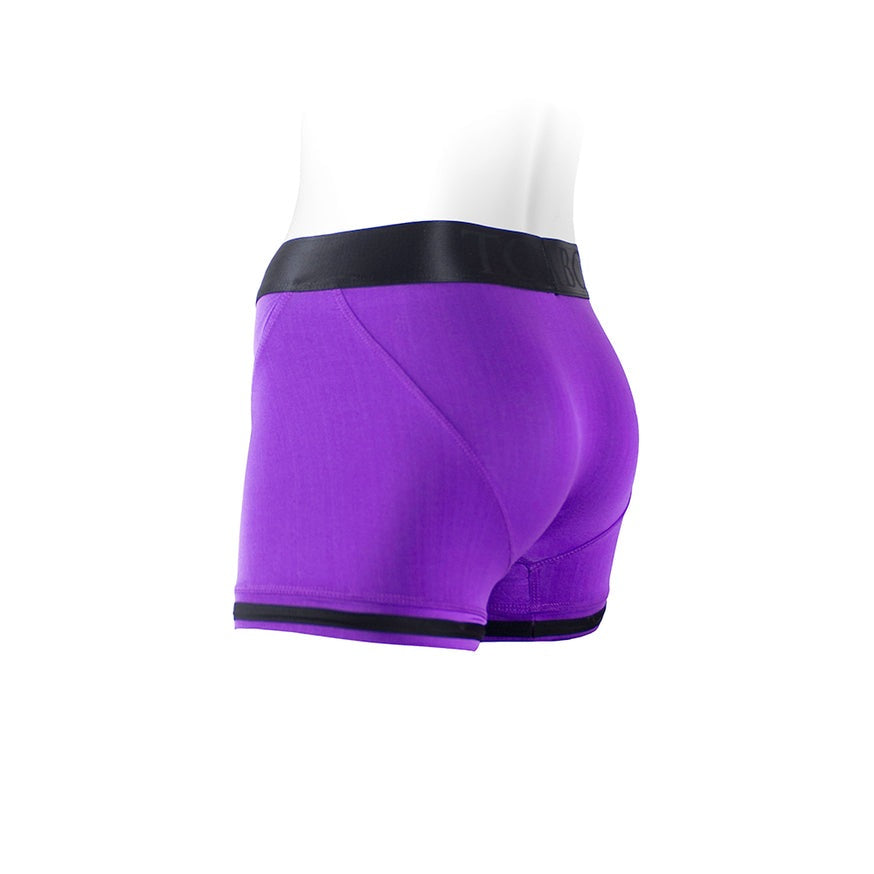 SpareParts Tomboii Nylon Boxer Briefs Harness- Purple/Black