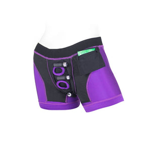 SpareParts Tomboii Nylon Boxer Briefs Harness- Purple/Black