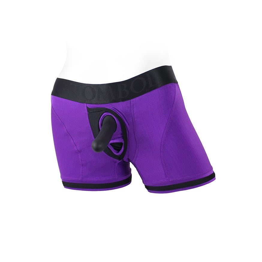 SpareParts Tomboii Nylon Boxer Briefs Harness- Purple/Black