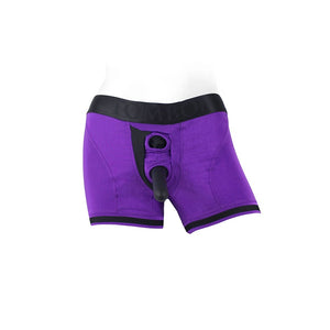 SpareParts Tomboii Nylon Boxer Briefs Harness- Purple/Black