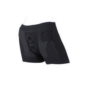 SpareParts Tomboii Rayon Boxer Briefs Harness- Black