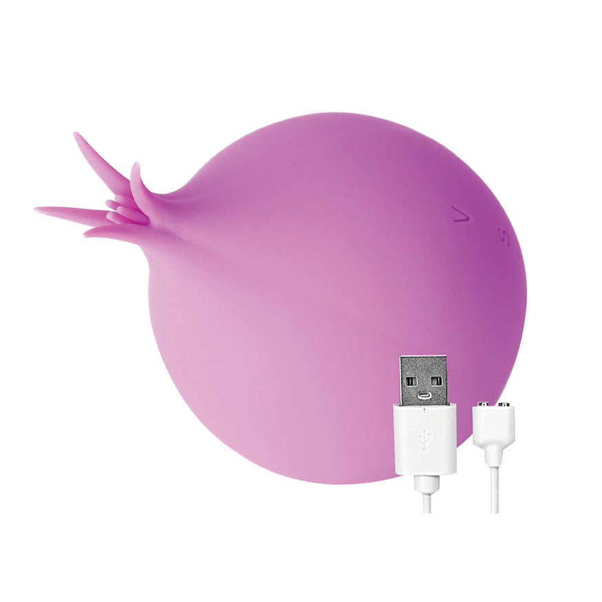 Princess Clit-Tastic Suction Tickler Rechargeable Silicone Vibrator- Lavender