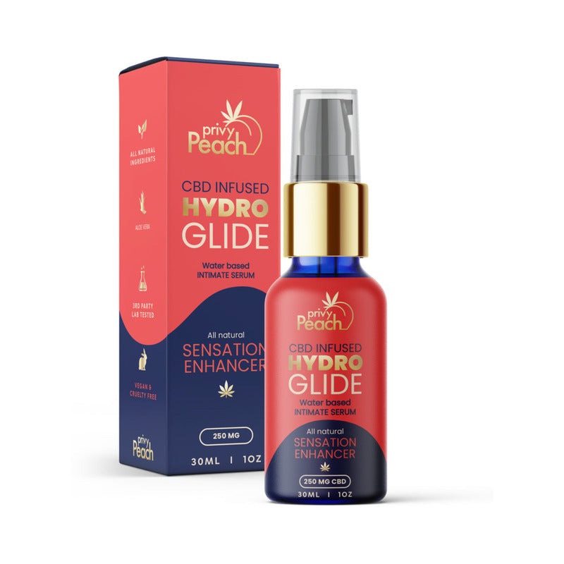 Privy Peach CBD Hydro Glide Sensation Enhancer Intimate Serum 1 oz.