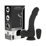 Naked Addiction Noir 8.6 in. Rotating and Thrusting Vibrating Dildo with Remote