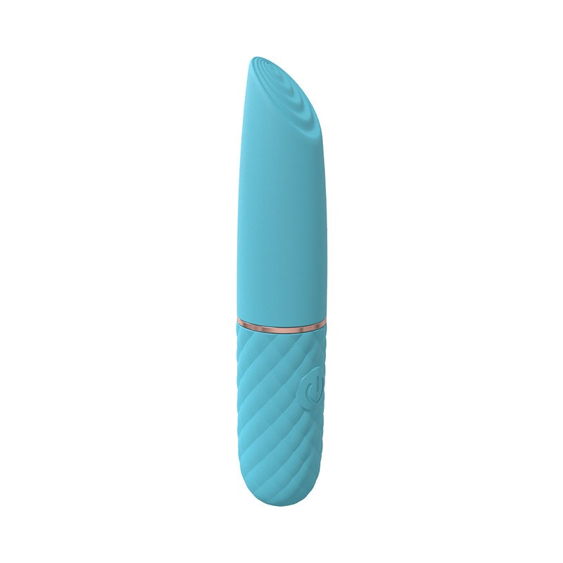 LoveLine Beso 10 Speed Vibrating Mini-Lipstick Vibrator- Blue