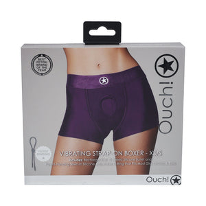 Ouch! Vibrating Strap-on Boxer- Purple