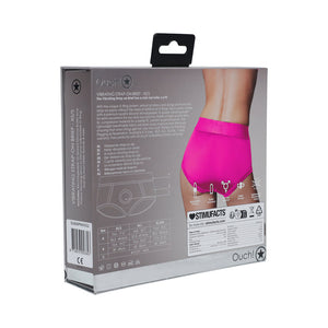 Ouch! Vibrating Strap-on Brief- Pink