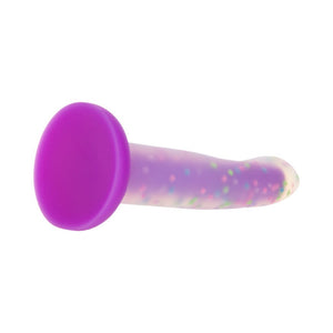 Addiction Rave 8 in. Bendable Glow-in-the-Dark Dildo- Purple Confetti